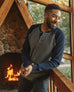 Men's Waffle Long Sleeve Henley Colorblock - Lava Smoke